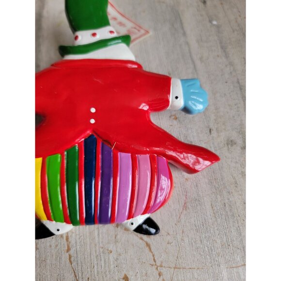 Dept 56 Snowman colorful ornament Xmas ceramic unique - Picture 7 of 7